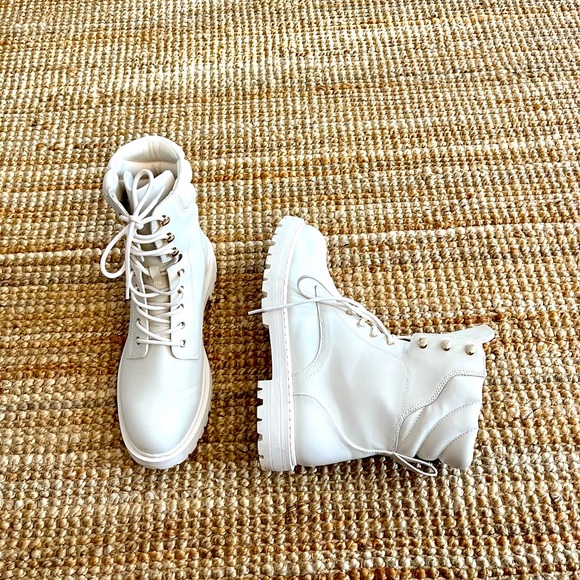 H&M Shoes - H&M white boots sz 11 like new worn once light and comfortable